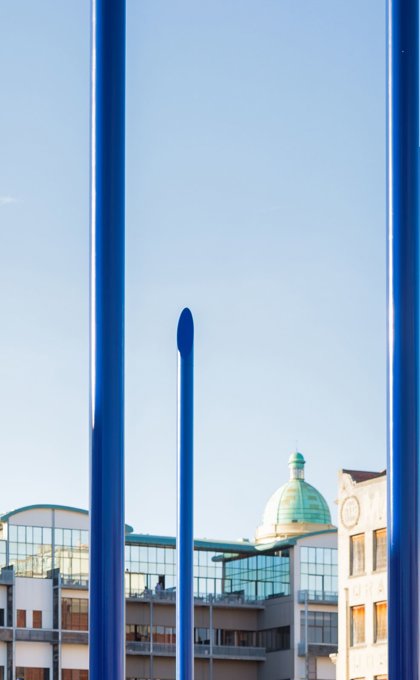 The Pipes art installation at Prahran Square